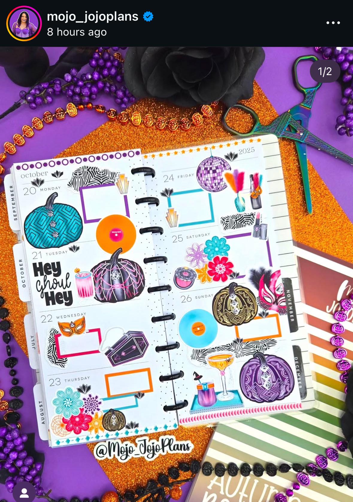 Printable Planner Stickers: True Colors Autumn Soiree, Pink Purple ...