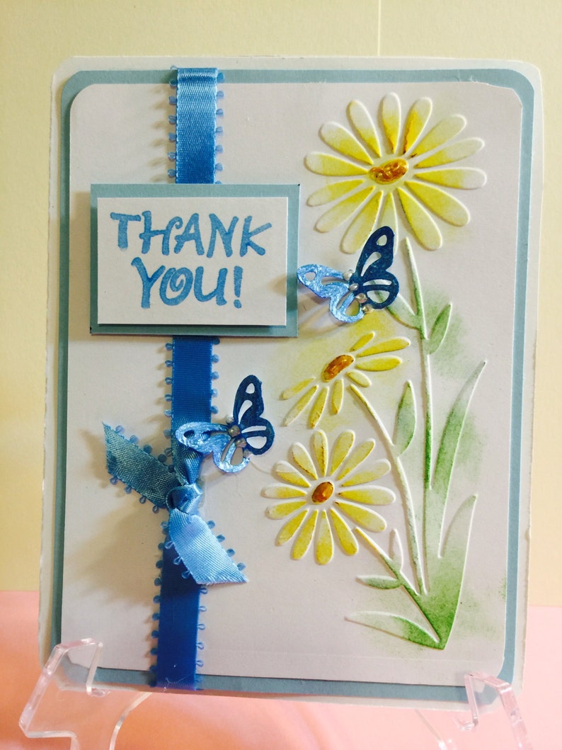 Thank You Cards Elegant Feminine Handmade Beautiful Etsy