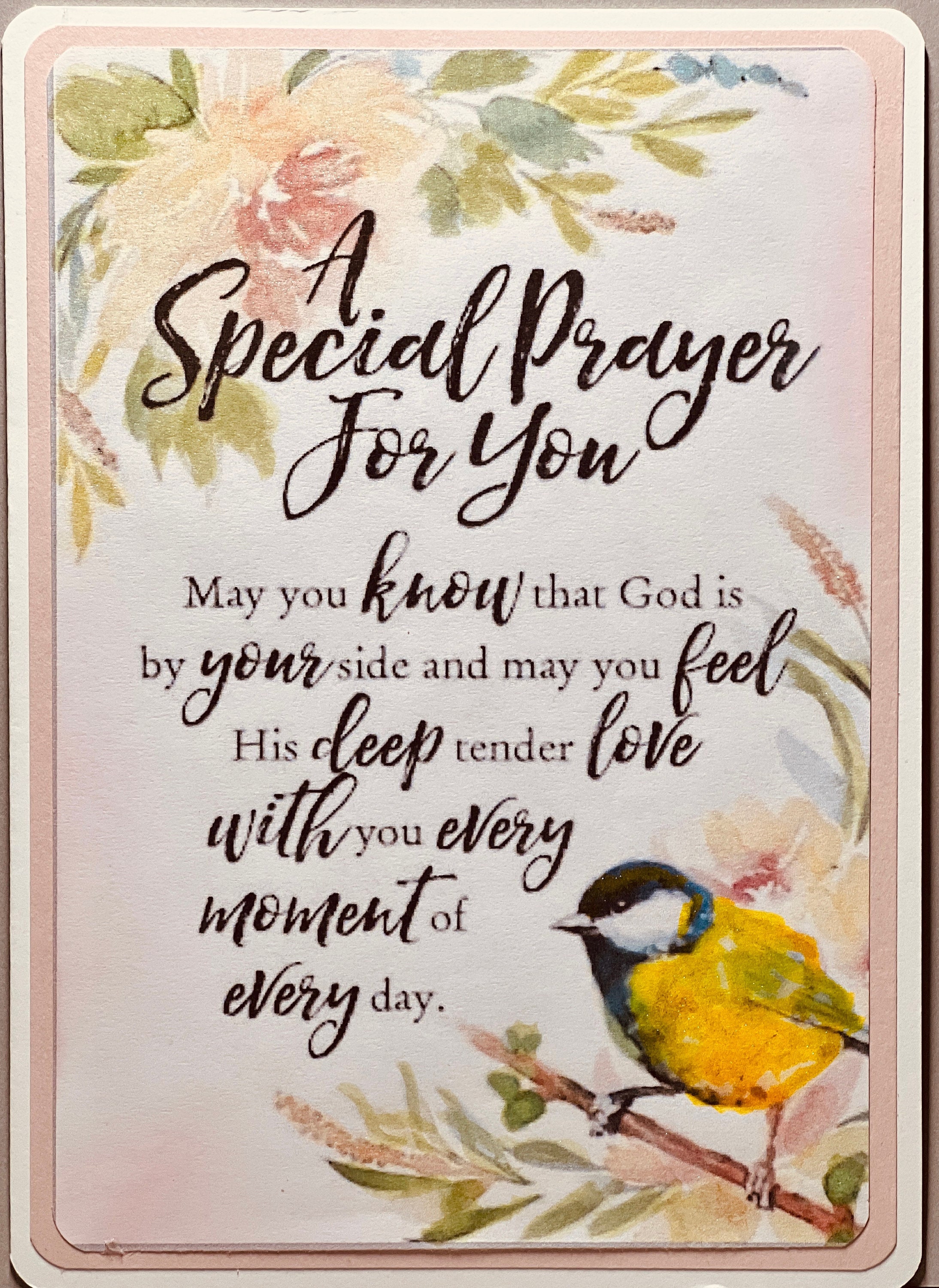 Sympathy,  Special Prayer for You, Handmade Card, Loving, Heartfelt, Beautiful,  5x7