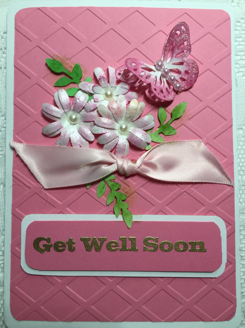 Get Well Soon Cards Elegant Feminine Handmade Beautiful Etsy Get Well Soon Cards Elegant Feminine Handmade Beautiful Etsy