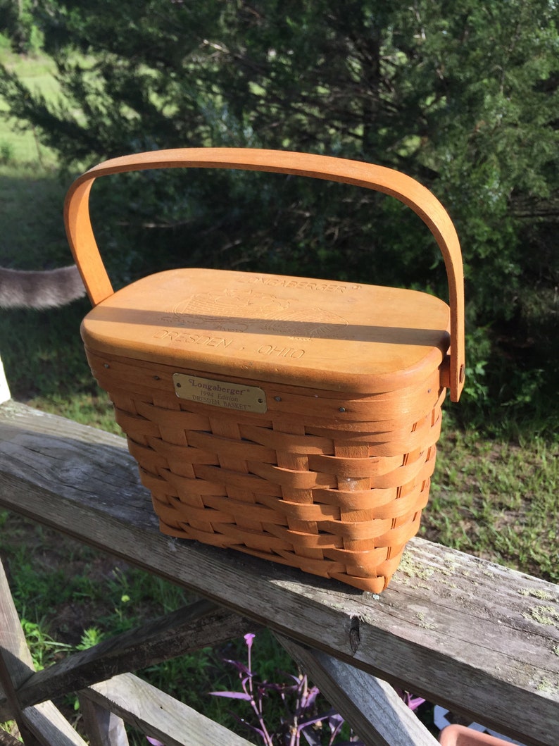 Longaberger Basket Dresden Edition Ohio Vintage Weaved Etsy