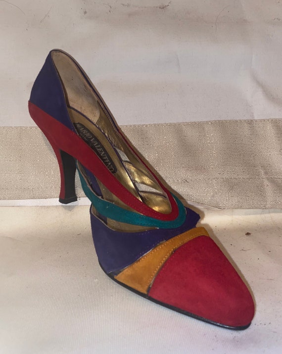 Mario Valentino colorful heels 7.5