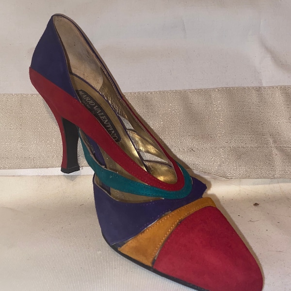 Mario Valentino colorful heels 7.5