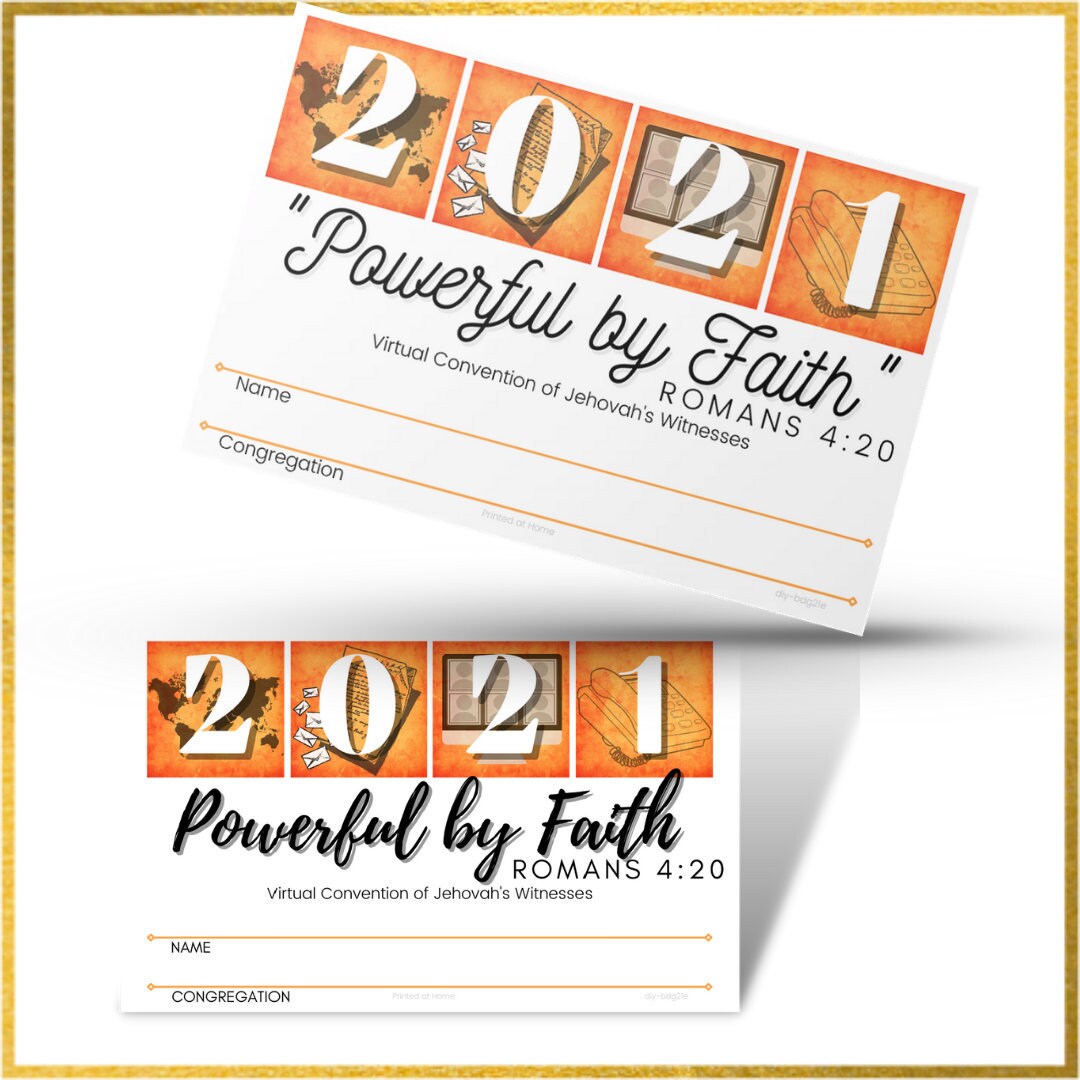 Digital Download “Powerful By Faith” 2021 Convention Badge Card (Lape…
