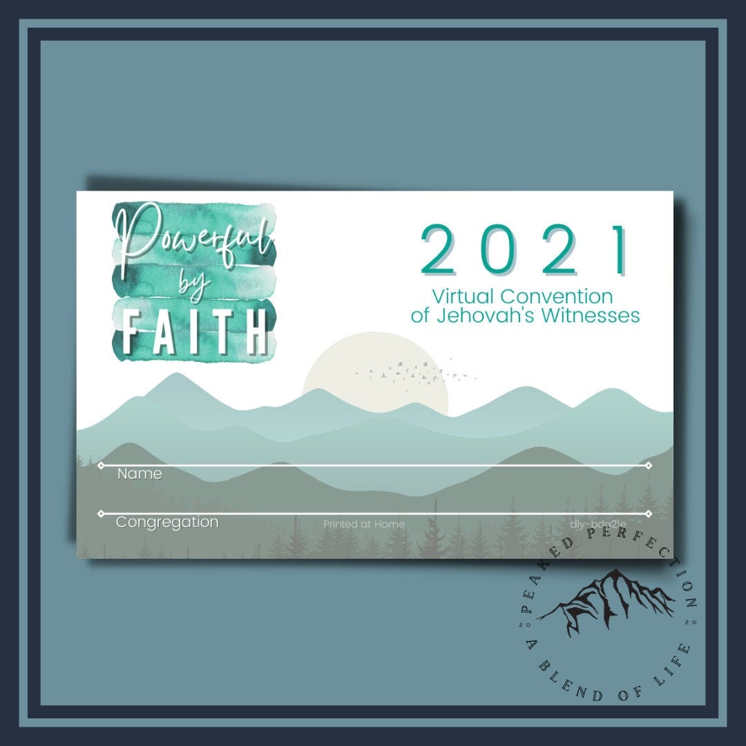 Mountain | Digital Download “Powerful By Faith” 2021 Convention Badge…