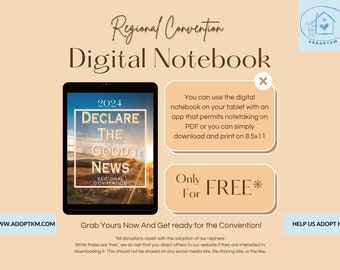 FREE* 2024 Regional Convention Digital Notebook | JW | Declare the Good News | Peaceful Images