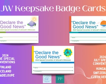 FREE* Digital Badge Cards for 2024 JW Regional & Special Convention | Declare the Good News