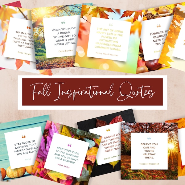 70 Instagram/FB Inspirational Quote Pack | Digital Download ONLY | Motivational Quote Set | Fall Social Media Posts | Blogger Engagement Kit