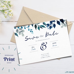 GRATIS* Ropa de cama y flores, Invitación virtual para guardar la fecha, Plantilla editable, Boda, Sin lienzo, Plantillas verticales y horizontales