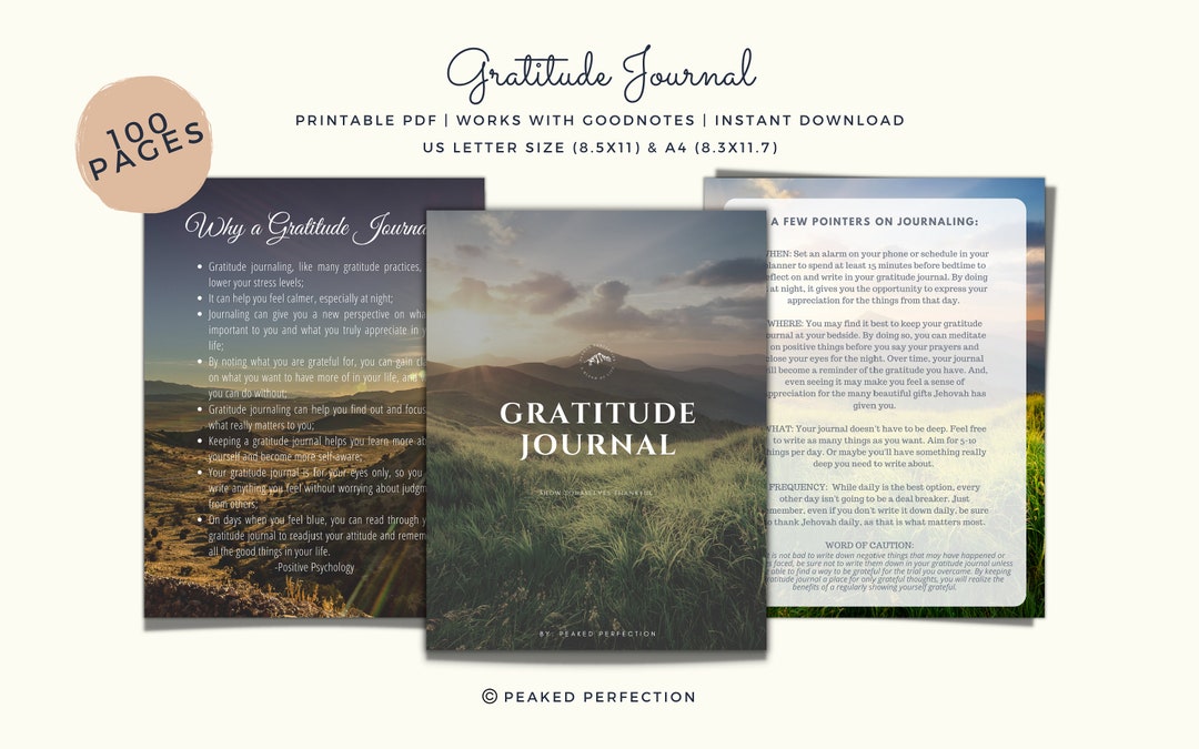 FREE* Daily Gratitude Journal Printable Download | Digital Download ...