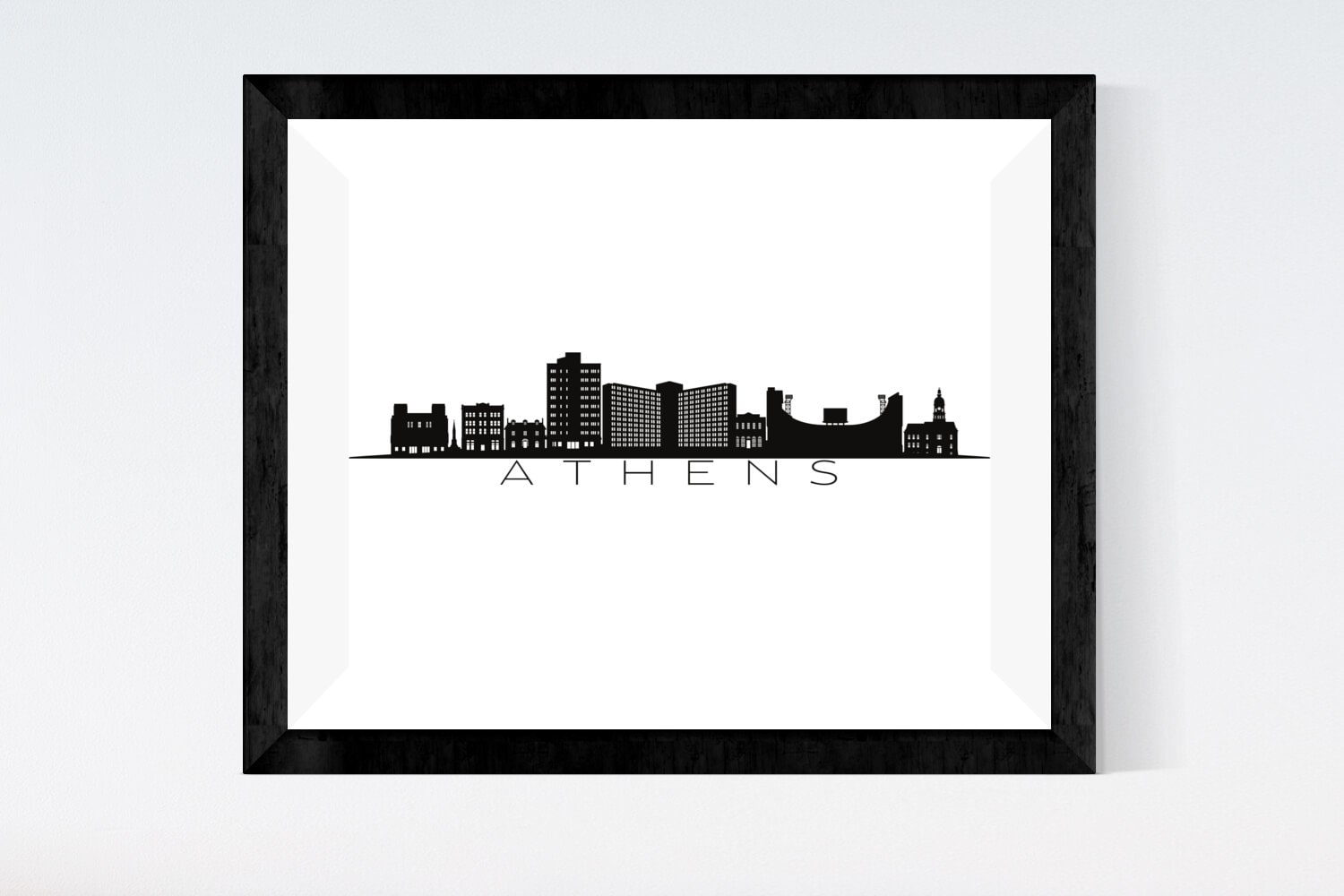 Athens GA skyline poster Lienzo Enrollado 22x28 Inches
