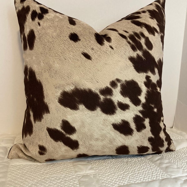 Cowhide Pillow Etsy