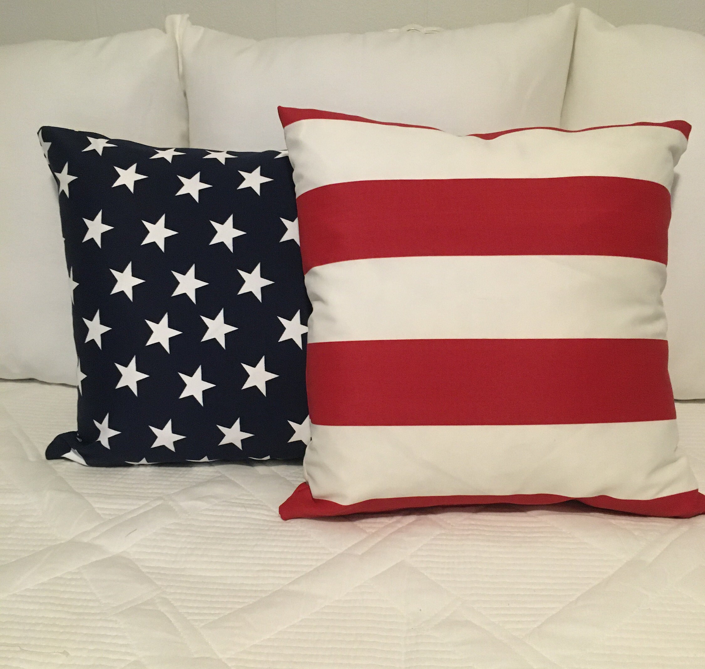 Patriotic Pillow Covers/usa Pillow Covers /red White and Blue Etsy