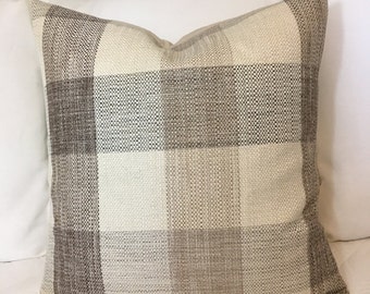 tan plaid pillows