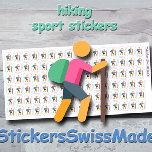 PLANNER STICKER || hiker | trekking || sport || small colored icon | for your planner or bullet journal