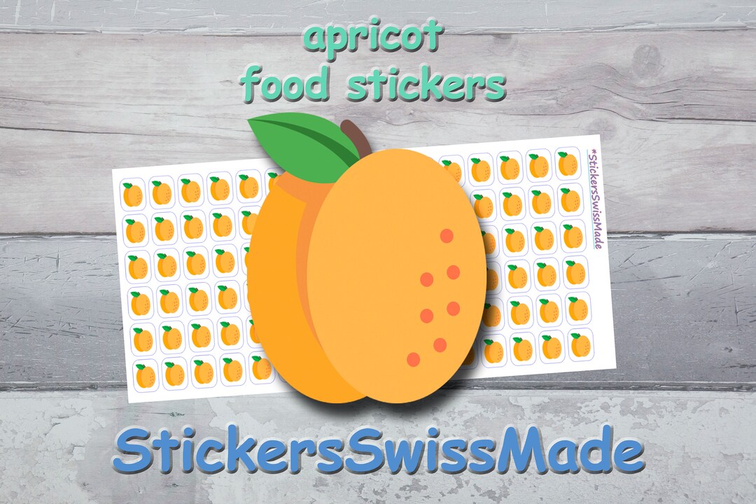 PLANNER STICKER Apricot Food Fruit Small Colored Icon for Your Planner ...