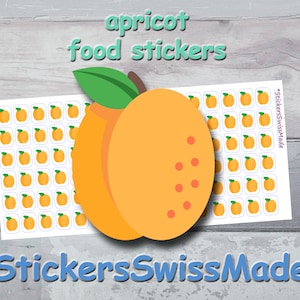 PLANNERSTICKER || abrikoos || eten || fruit || klein gekleurd pictogram | voor je planner of bullet journal