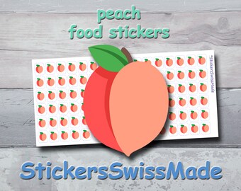 PLANNER STICKER || peach || food || fruit || small colored icon | for your planner or bullet journal