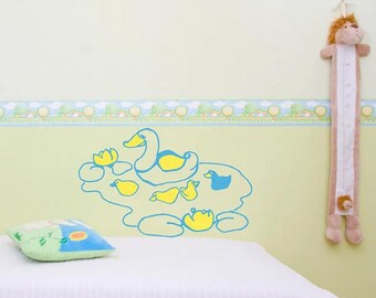 Kids Wall decal Ugly Duckling, Hand drawn wall sticker, Vinyl wall sticker, Duckling wall sticker, Children&#39;s room wall sticker