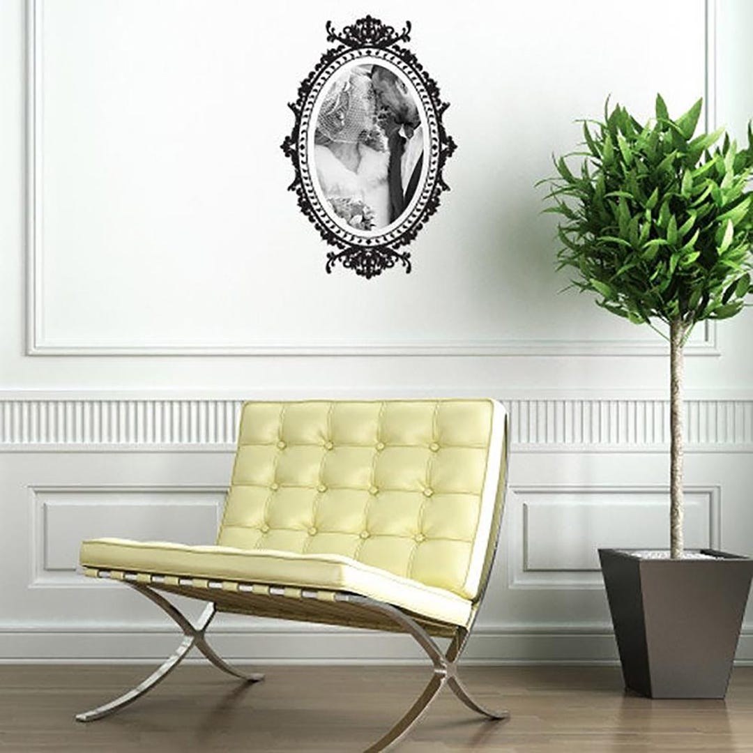 Wall Decal Baroque Frame, Picture Frame Wall Sticker, Baroque Wall ...