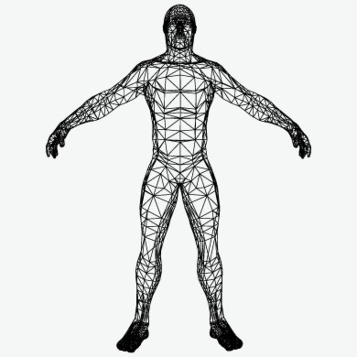 Sticker Wall Man Wall Decal Wireframe Man, Man Wall Sticker, Wireframe Wall Decal, Vinyl ...