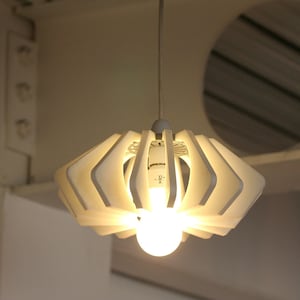 3D Printed Light,3D Printed Lamp Shade,3D Printed Light Pendant,Wave Lamp Shade,Minimalistic Light,Futuristic light,Accent light