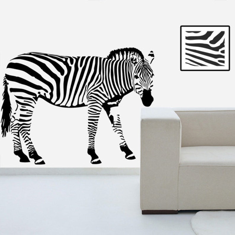 Wall Decal Zebra Zebra Wall Sticker Animal Wall Sticker Etsy UK