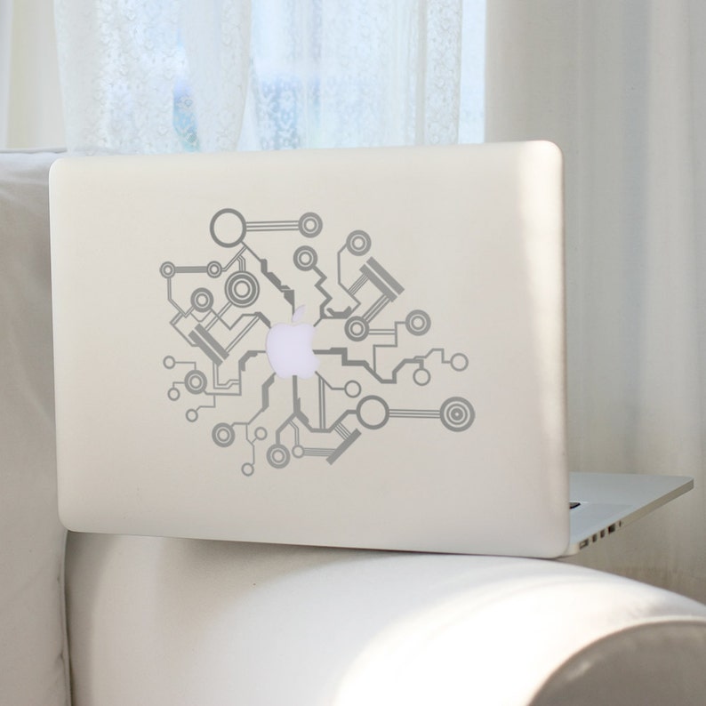 MacBook Sticker Circuit Board, Laptop sticker, Vinyl sticker, MacBook Pro sticker,MacBook decoration,MacBook accessory image 1