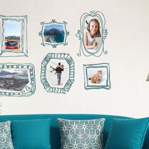 Wall decal Hand Drawn Picture Frames, Picture frame wall sticker, Frame wall sticker, Vinyl wall sticker, Wall stencil, Wall decoration