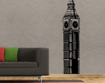 Wall decal Big Ben, London sticker, Vinyl wall sticker, Wall stencil, Wall decor