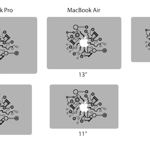 MacBook Sticker Circuit Board, Laptop sticker, Vinyl sticker, MacBook Pro sticker,MacBook decoration,MacBook accessory image 4