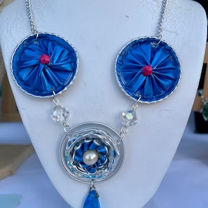 Blue “Elsa” Nespresso Coffee Capsule and Crystal Necklace