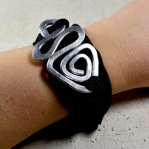 Armband, Spiral Stretch Manschette Aluminium Welle Lycra Einheitsgröße für Mädchen für Frau