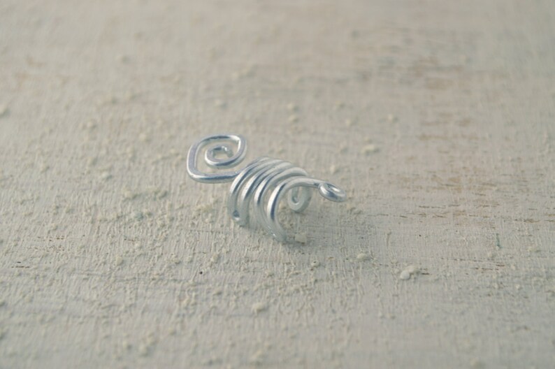READY to SHIP Ear Cuff Wrapped No Piercing Earring Elf Jewelry Wrap hammered Hand Forged Fantasy Earcuff Boho Silver BFF Metal loop spirals