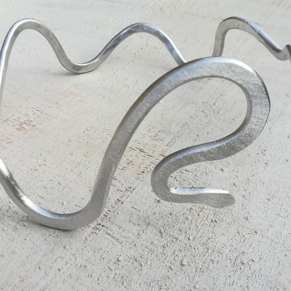 Coiffe couronne de serpent, diadème de serpent, couronne de tête de serpent, métal satiné, couronne confortable, fil d'aluminium, argent