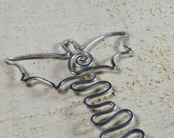 Handmade Aluminium Wire Bat Bookmark, Book Lover Gift
