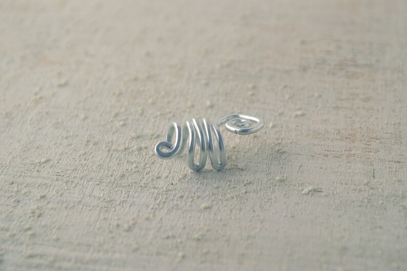 READY to SHIP Ear Cuff Wrapped No Piercing Earring Elf Jewelry Wrap hammered Hand Forged Fantasy Earcuff Boho Silver BFF Metal loop spirals
