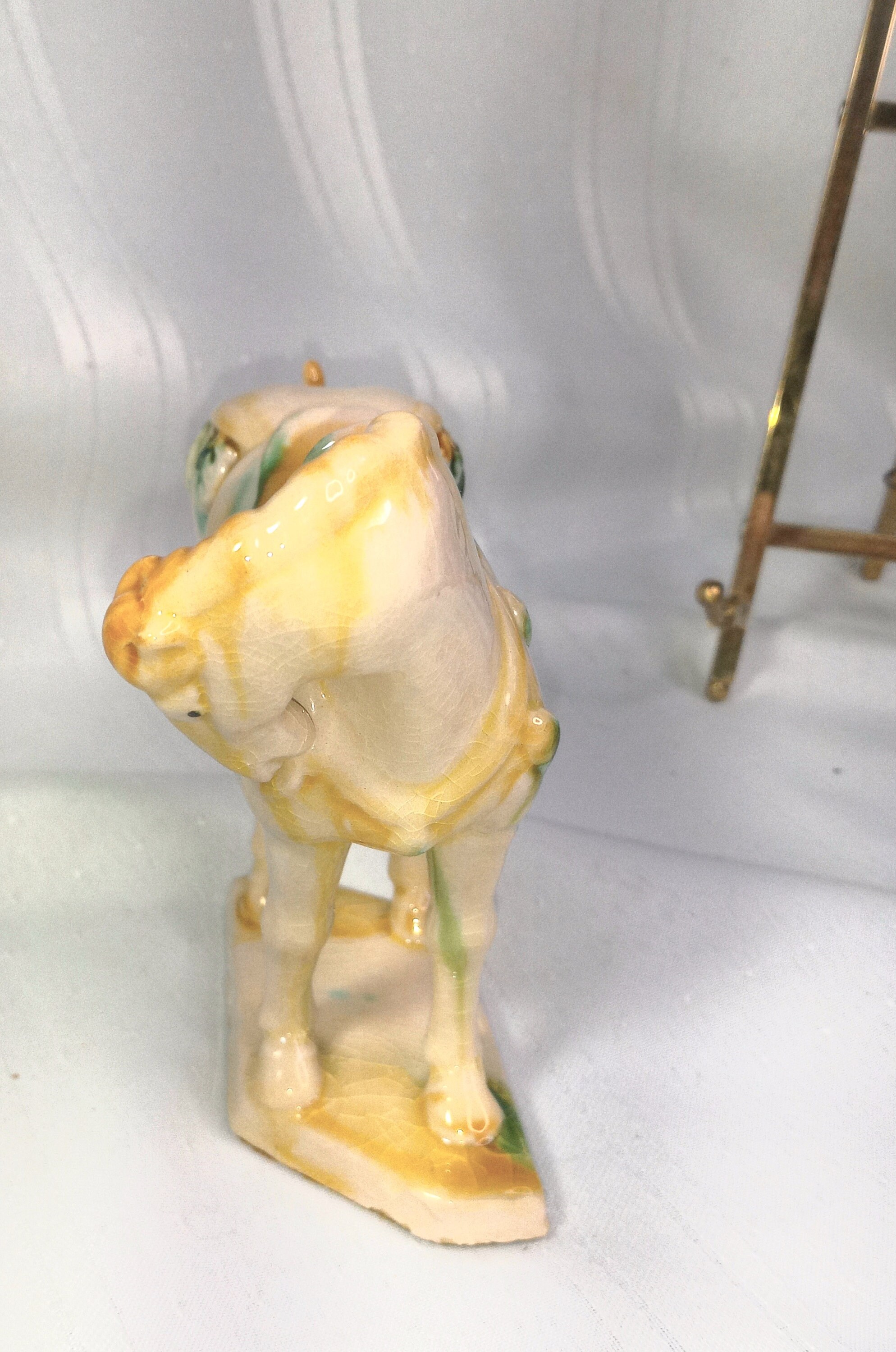 Vintage Chinese Tang Dynasty Porcelain Horse With Sancai Glaze Etsy