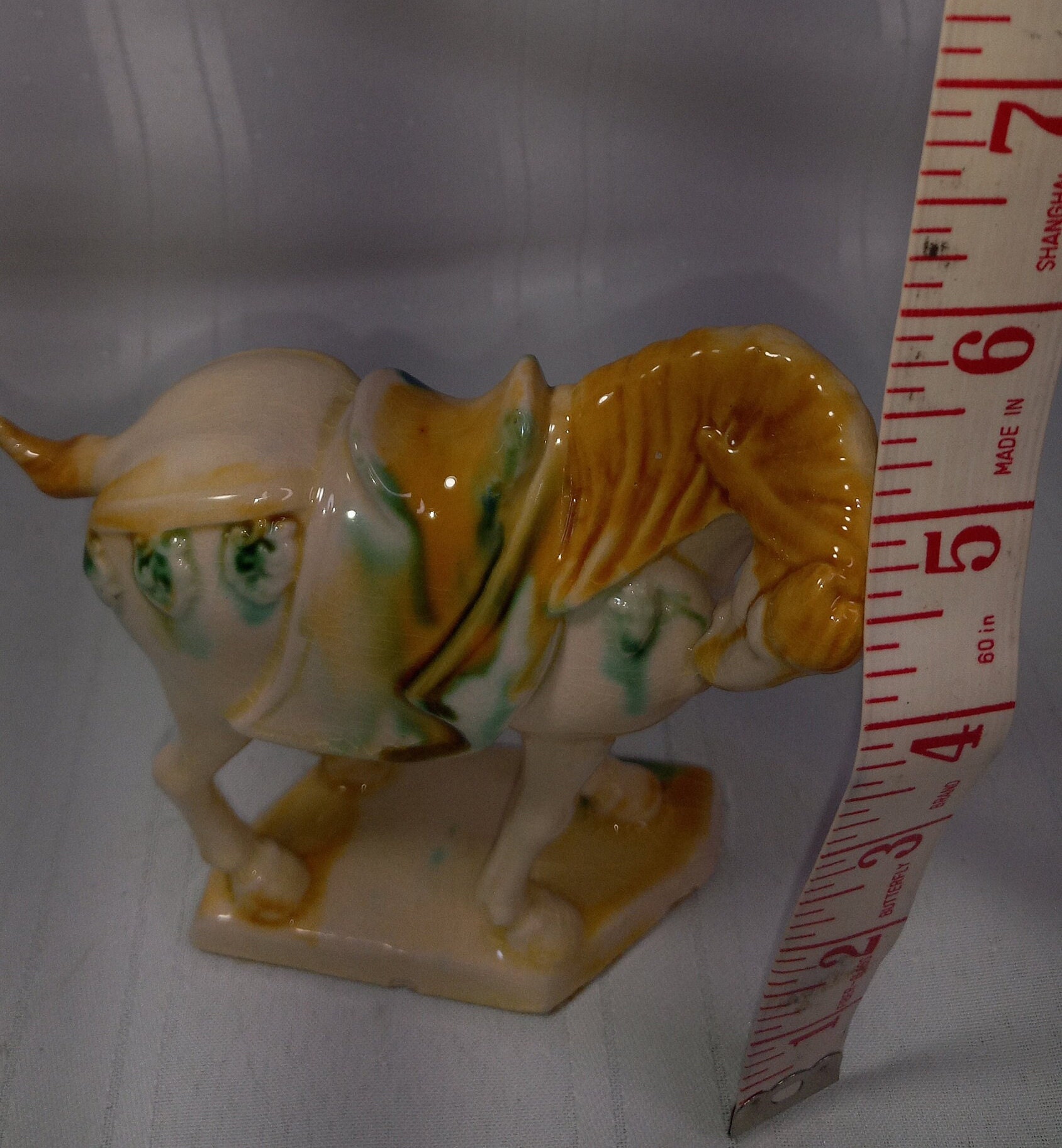 Vintage Chinese Tang Dynasty Porcelain Horse With Sancai Glaze Etsy
