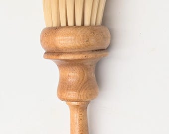 Vintage Barber's 9" Brush No. 9298 USA. Turned Wood Handle with Blonde Bristles