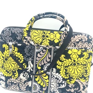 Vera Bradley Portfolio Baroque Hard Shell Laptop Computer Crossbody Bag/Case