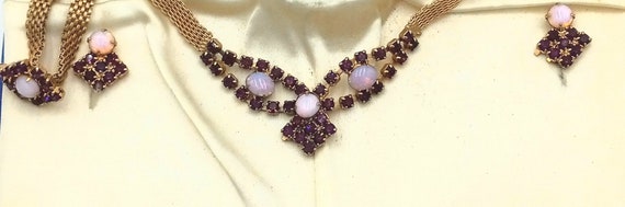 Vintage Coronet Necklace, Bracelet and Clip Earri… - image 5