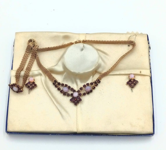 Vintage Coronet Necklace, Bracelet and Clip Earri… - image 3
