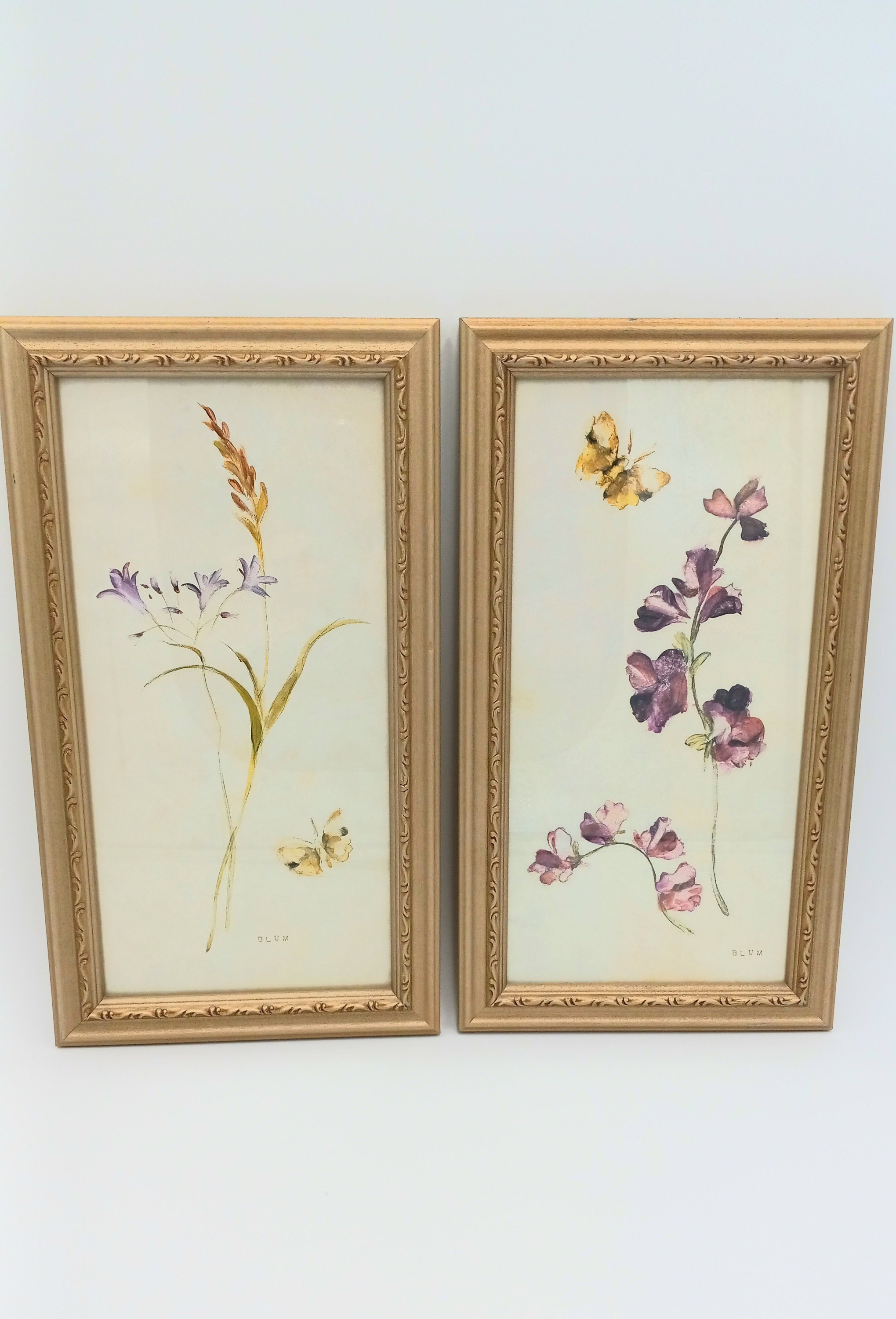 チューリップと蜜蜂のウォールプレート　壁掛け／Cheri Blumヴィンテージ チューリップと蜜蜂のウォールプレート壁掛け／Cheri Blum