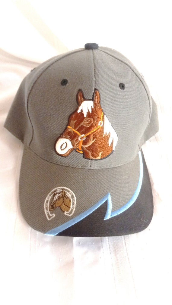 Embroidered horse hat baseball Gem