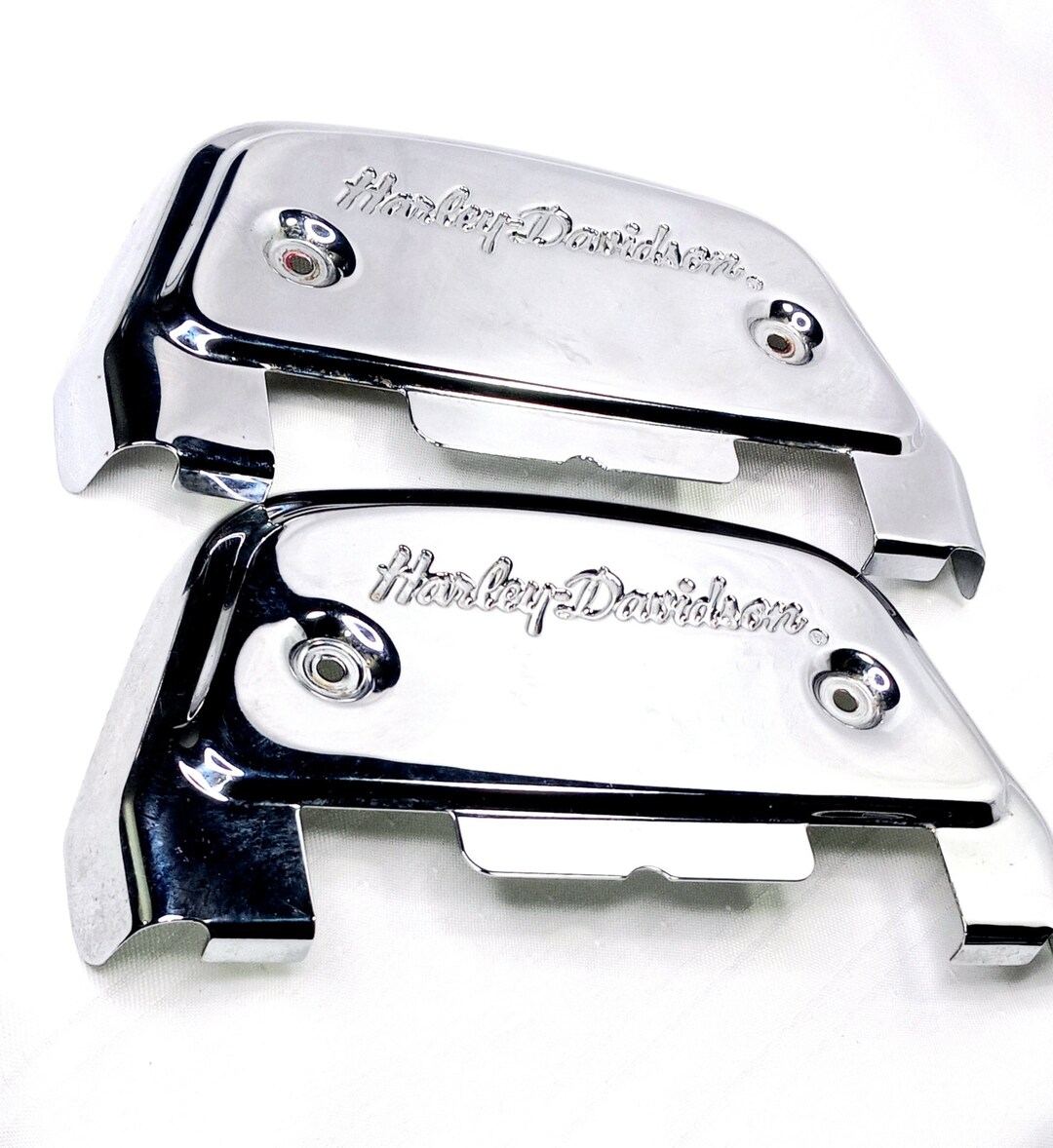 Harley Davidson Genuine Chrome Passenger Footboard Covers Etsy
