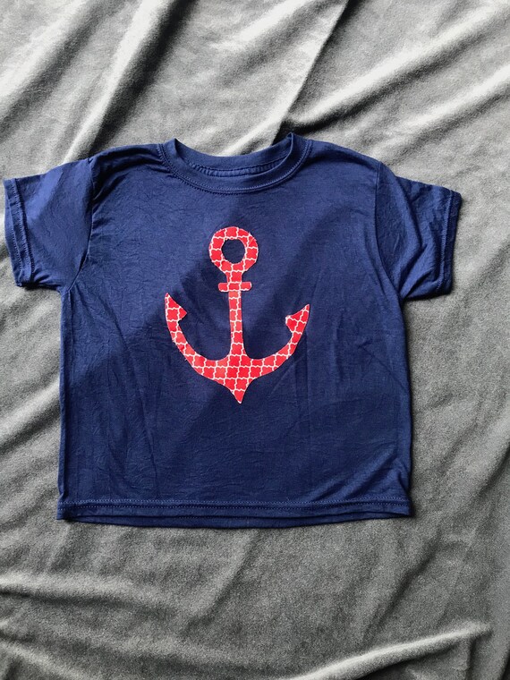 Boy Or Girl Toddler T Shirts Anchor Red White Blue T Shirts Sz Etsy