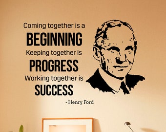 Working Together Is Success Wall Quotes Decal Vinyl Stickers Home Art Decor (38nsc)