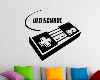 Old School Gaming Wall Decal Video Games Vinyl Stickers Gamer Interior Housewares Design Bedroom Home Decor (21g01r)