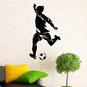 Fußball Wandtattoo Football Vinyl Aufkleber Sport Game Player Interior Design Kunst Wandbilder Wandgrafik Dekor (1s01l)